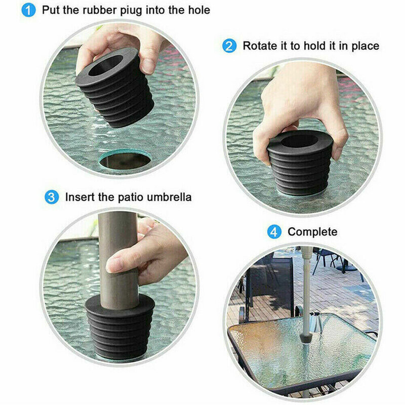 Umbrella Base Rubber Durable Material And Corrosion Resistance For Table And Umbrella Combinations