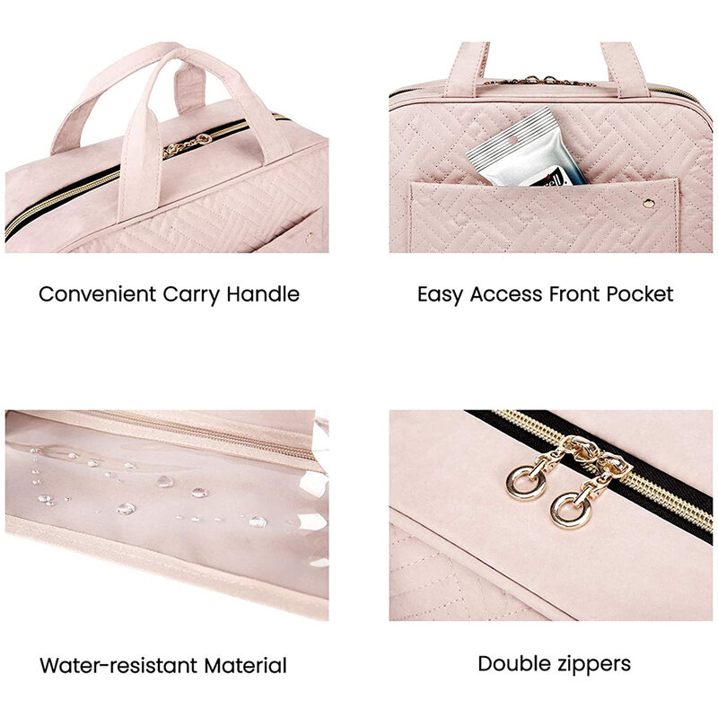 1pc capacità borsa per il trucco borsa per cosmetici da viaggio borse per la conservazione impermeabili borsa per la bellezza 27.9*18.8*7.6 Cm accessori per la conservazione della cucina