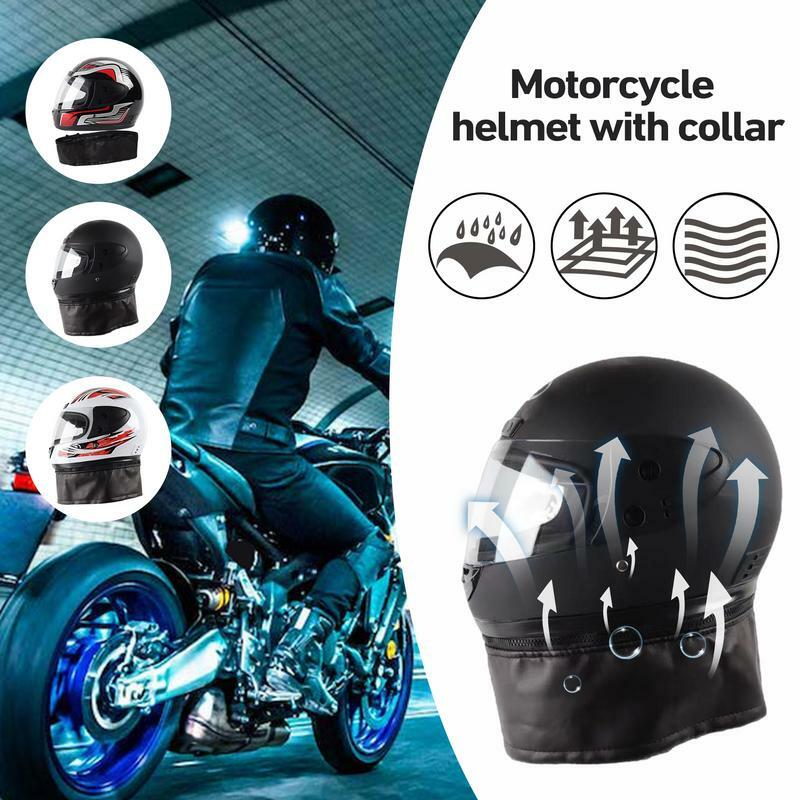 Helm motor termal ringan, helm motor uniseks, penutup kepala sepeda motor dengan syal yang dapat dilepas