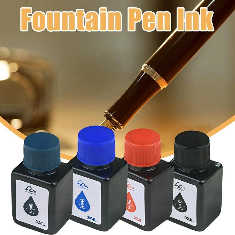 20ml Fountain Pen Ink Dip Pen Ink Bottle Blue Ink Refilling Art Ink Available Sac Calligraphy Students Inks Writing Station N8F7