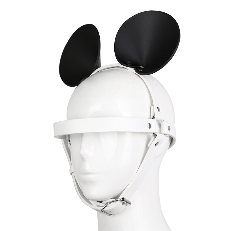 Черные головные уборы регулируемый размер круглая маска Милая мышь для выступлений головные уборы БДСМ ролевые игры игрушки для женщин и пар