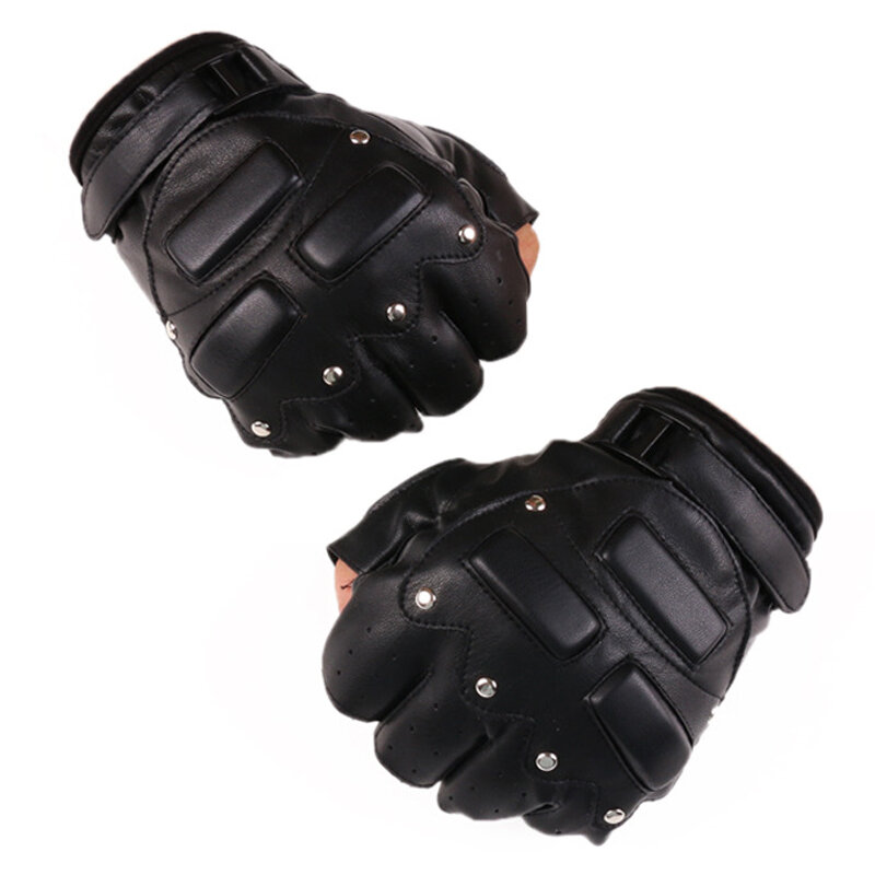 Men's Black Driving Gloves Skid Resistance Autumn Outdoor Wear-resistant Shock Absorption Motorcycle Cycling Gloves