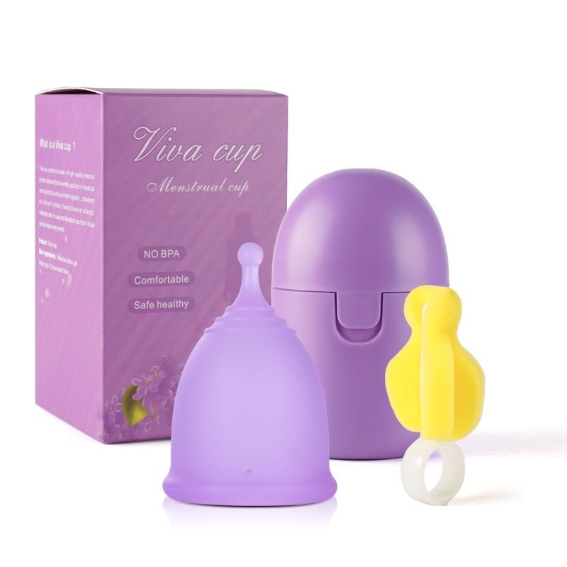 1 zestaw higieny kobiecej menstruacyjny kubek silikonowy medyczny silikonowy kubek menstruacyjny Lady kobiety okres puchar Copa menstruacyjny