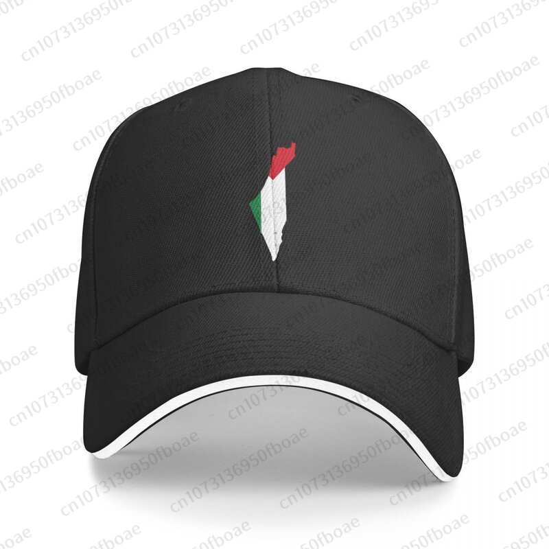 Flag Of Palestine Map Baseball Caps Hip Hop Sandwich Cap Men Women Adjustable Outdoor Sport Hats