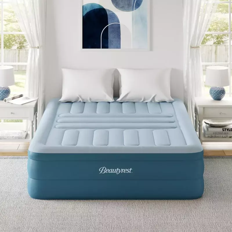 Beautyrest ที่นอนลมรองรับเอวแบบสามโซนด้านหลังและขอบรองรับด้วย pillowtop airbed ราชินี