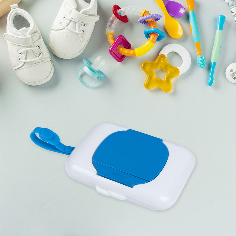 Portable Baby Wipes Dispenser Box, Wipe Box, fraldas, dispensadores, suporte pequeno, sílica Gel, tecido molhado Case, viagens, infantil, 2 pcs