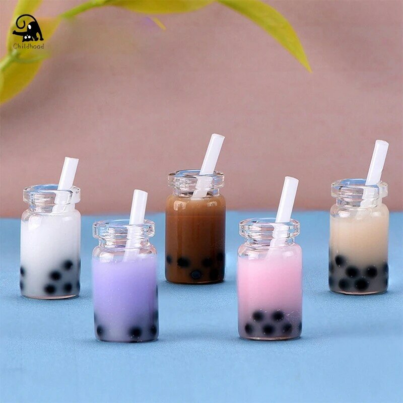1/2/5Pcs Mini Tea ice cream Cup 1:12 Dollhouse Miniature Doll house Accessories Cups Toy Gift Kitchen Decor Toy pretend play