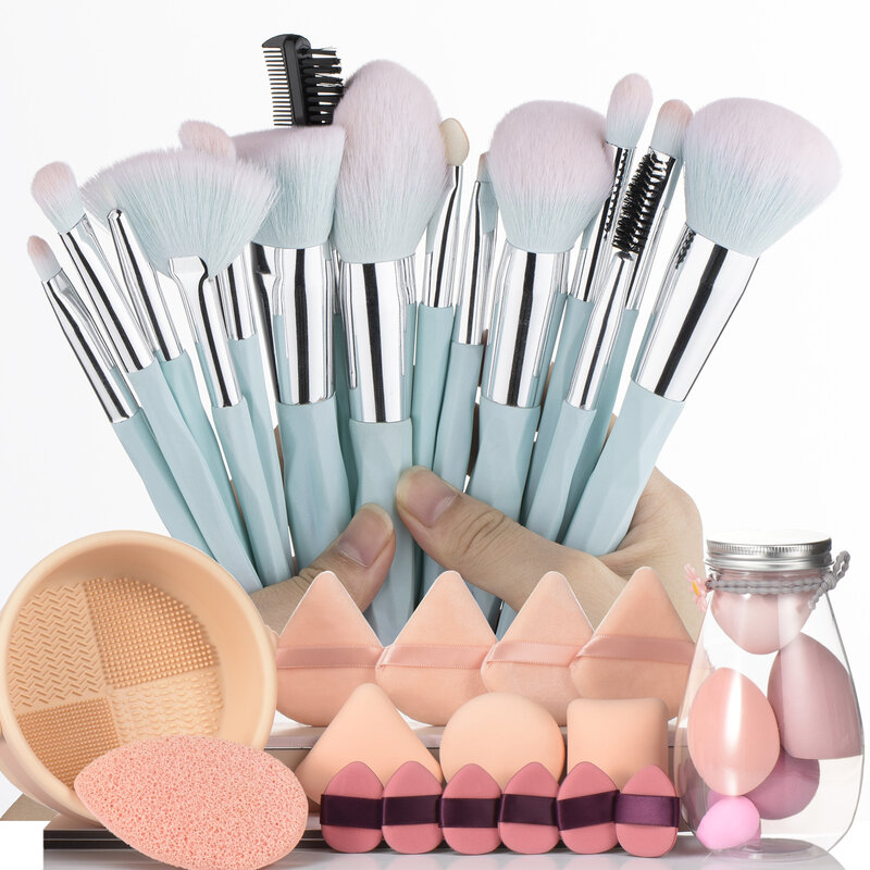 36 sets of makeup tools large set of high quality makeup brush Makeup sponge powder puff Makeup brush cleaning and drying tools