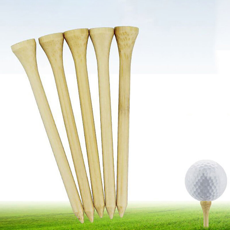 Bamboo Tee Golf Ball Holder, Golf Tees, Bolas Holder, Disponível mais forte do que a madeira, Presente Golf, 4 tamanhos, 10 pcs por saco
