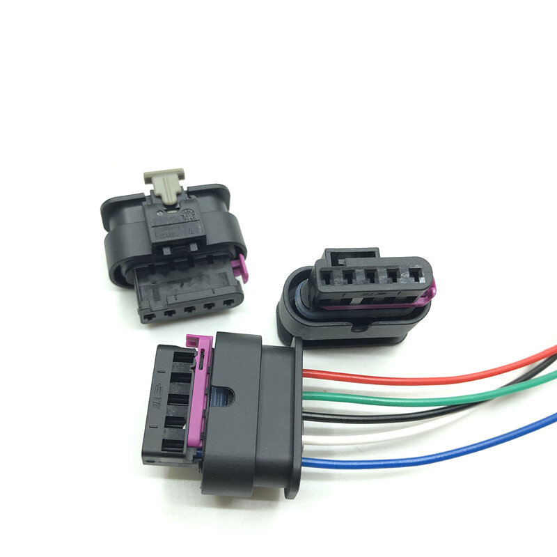 Qualidade do ar Flowmeter Plug bomba eletrônica, 5 pinos conector, 5 furos para Audi, 4F0 973 705 4F0973705