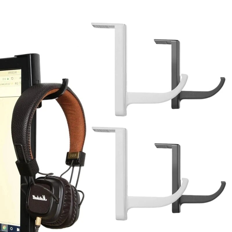 1 szt. Uniwersalne słuchawki stojak na słuchawki wieszak na słuchawki bez stempli na ścianie Monitor do komputera słuchawki wieszak stojący uchwyt z hakiem