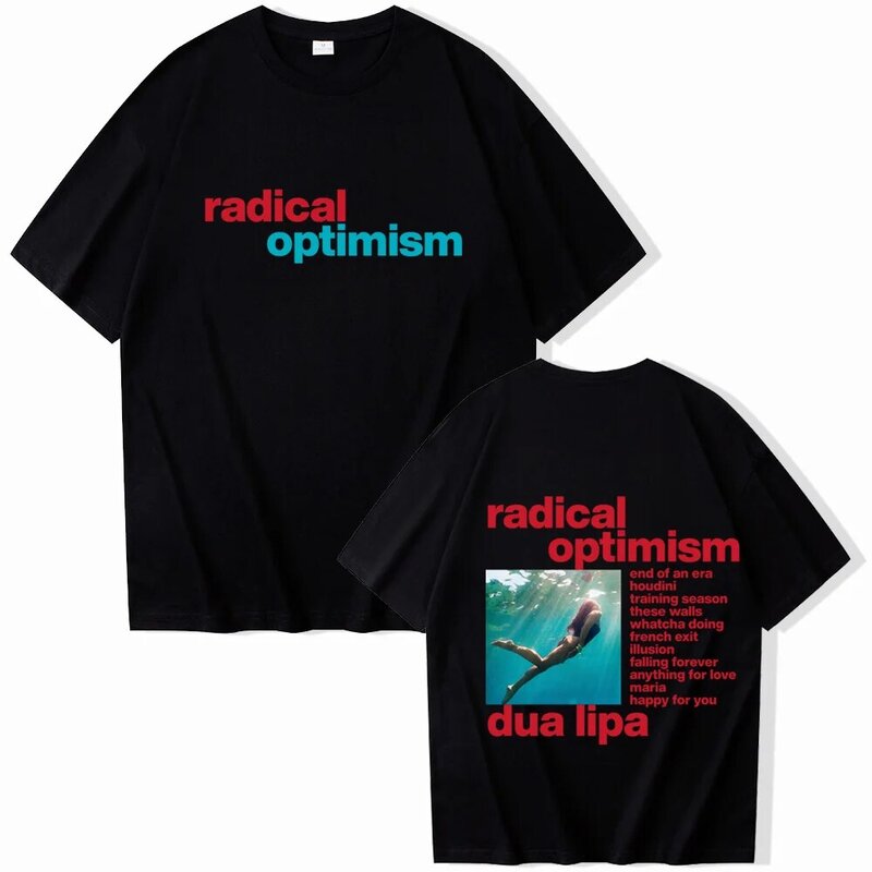 Dua Radical Optimism Camisetas de manga curta, Hip Hop O-Neck camisas, Lipa Harajuku, 2024