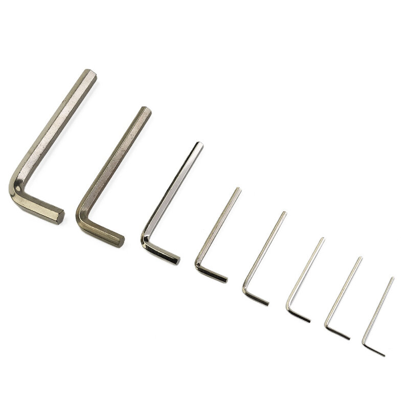 Conjunto de chaves sextavadas portátil tipo L, chave hexagonal, aço, fornecimento de ferramentas manuais, 1.5mm, 2mm, 2.5mm, 3mm, 6mm, 1pc