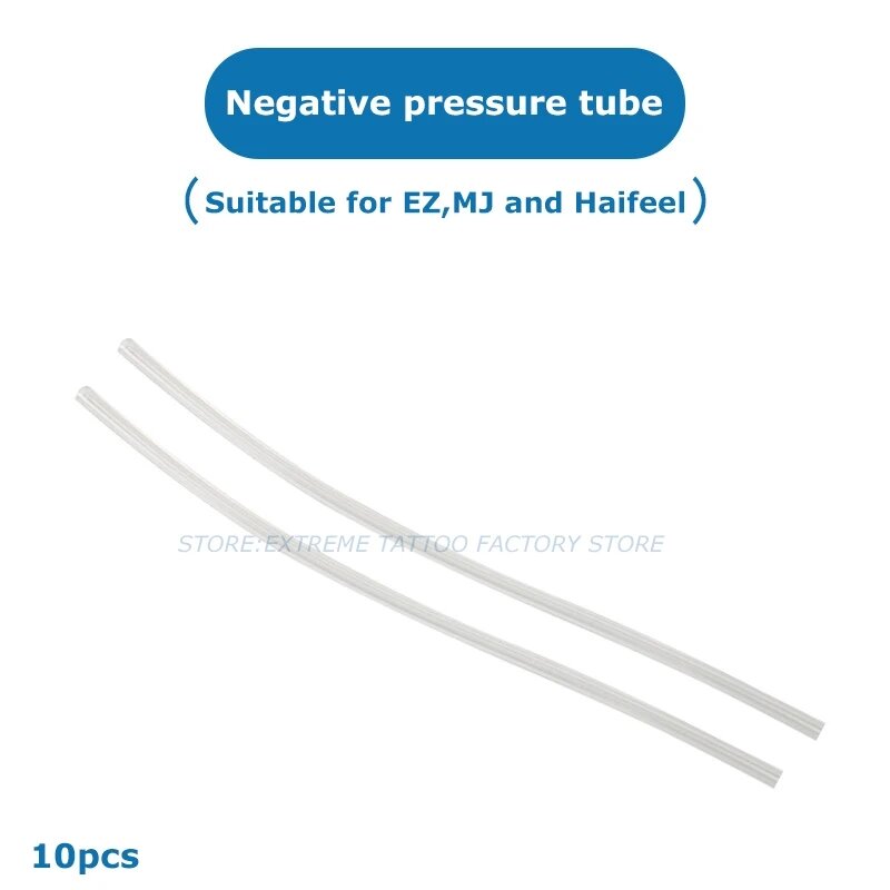 Tubo de filtro de cartucho de presión negativa para pistola de mesoterapia EZ MJ, accesorios para inyector, punta de agujas, 10 piezas, 5/9 pines