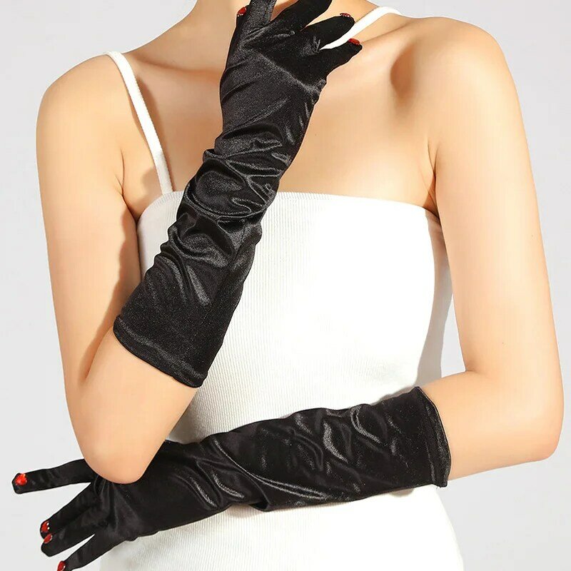 Модные новые кружевные солнцезащитные перчатки Новые Персонализированные Цветочные бриллианты атласные украшения тонкие перчатки аксессуары для одежды