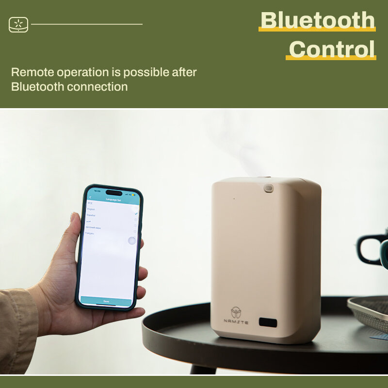 La macchina Bluetooth Namste 600m cavize invia 100ML 5 campioni profumo diffusore di aromi elettrico profumo per la casa deodorante per ambienti capacità 150ML