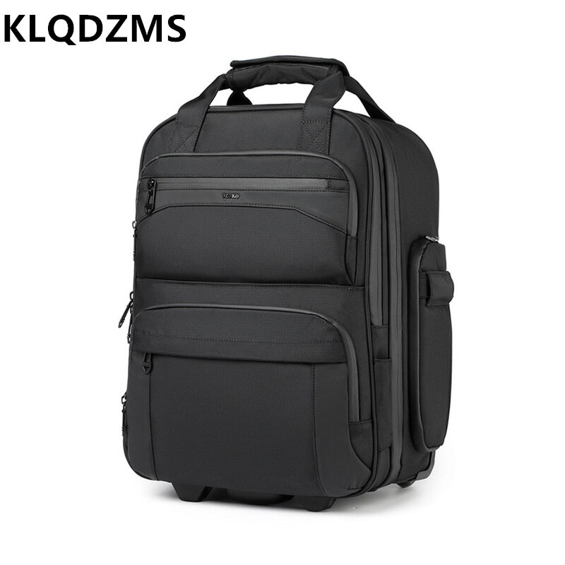 KLQDZMS bagasi tarik bisnis kain Oxford 20 inci, koper Roda Universal perjalanan jarak jauh tahan lama