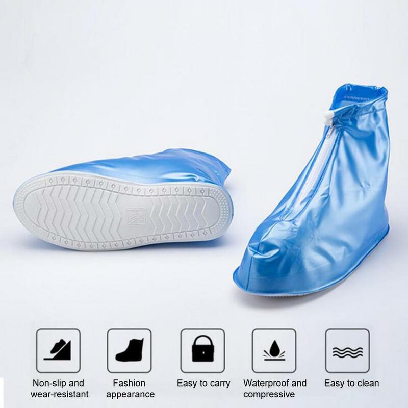 Protectores de zapatos de lluvia para mujer, protectores de zapatos antideslizantes de PVC, resistentes al agua, fáciles de limpiar