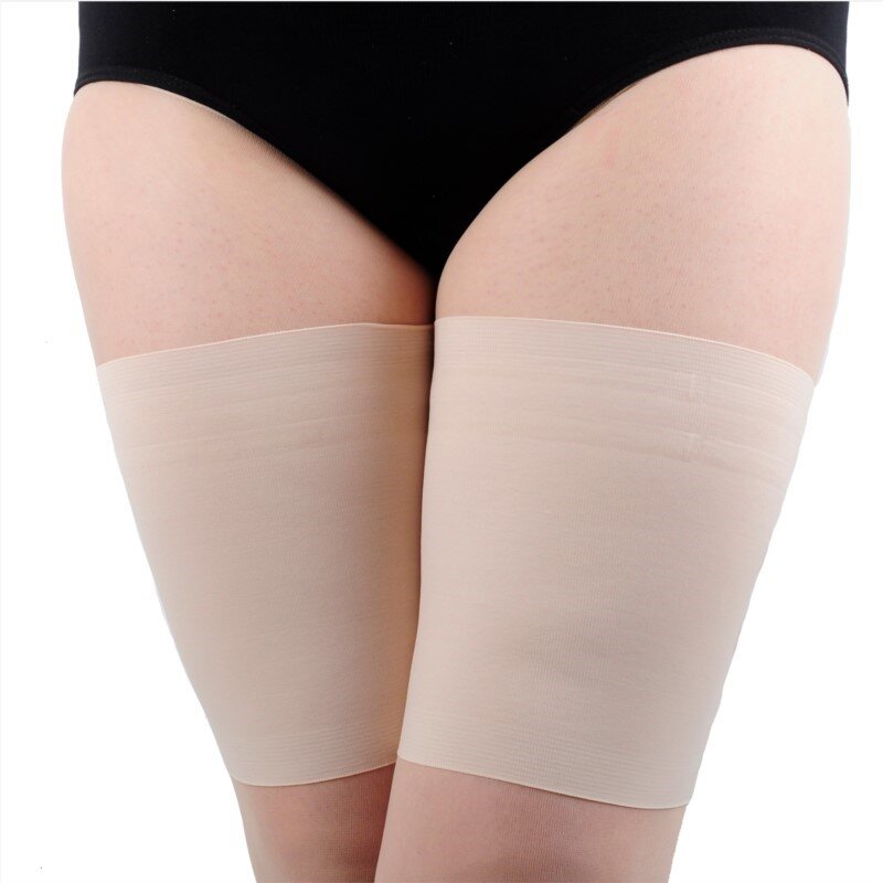 Faixas anti-fricção e anti-fricção para mulheres, faixa mais fina de tamanho grande, alta elasticidade, sílica gel, aquecedor de pernas, 2 peças, verão
