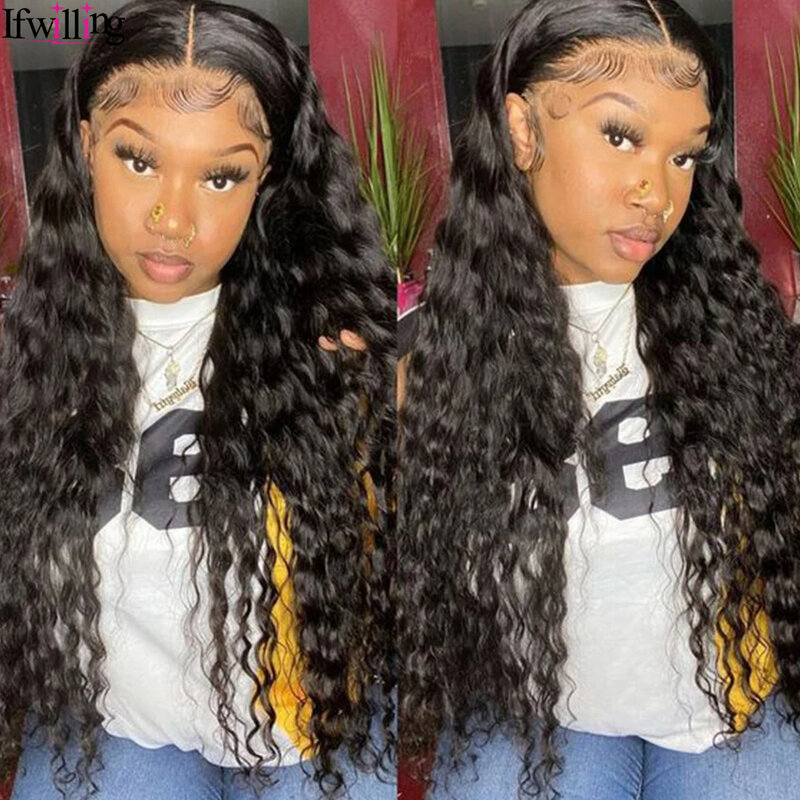 HD Lace Wig 13x6 Human Hair Water Wave Wigs Human Hair 30 Inch Lace Front Wig Human Hair Transparent Lace Frontal Wig Human Hair