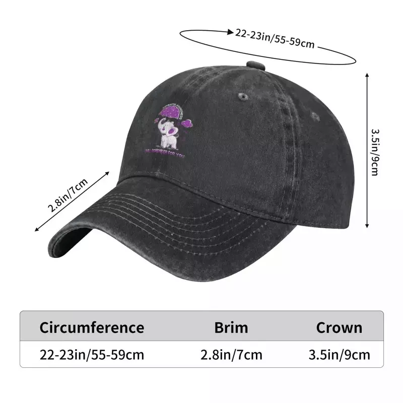 Dementia Awareness Elephant Long Sleeve T-Shirt Cowboy Hat custom Hat Luxury Man Hat Female Men's