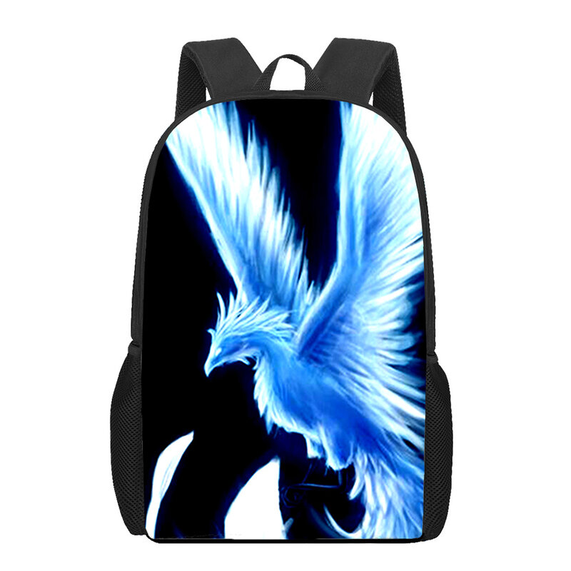 Art Beast Phoenix Sunbird 3D Print Mochila escolar para meninos e meninas, adolescente Kids Book Bag, casual Shoulder Bag, mochila de grande capacidade