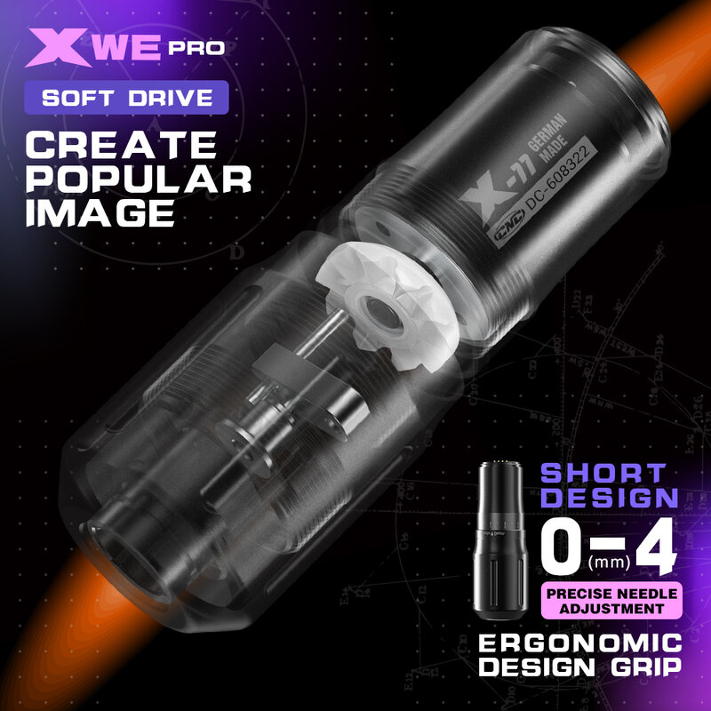 CNC-X-WEPLUS موتور قلم الوشم الروتاري ماكينة رسم الوشم التجميلي سبائك الألومنيوم الوشم بندقية المعدات لماكياج Microblading شبه دائم
