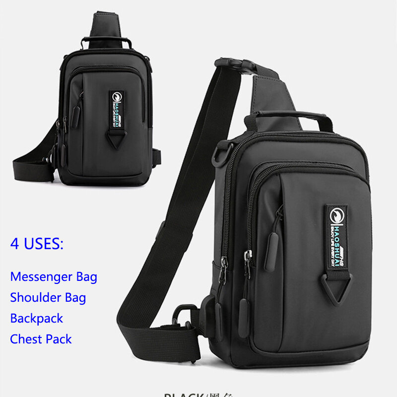 Нейлоновый рюкзак 4 варианта использования, рюкзак для мужчин, сумки через плечо для путешествий, Мужская модная сумка-мессенджер на одно плечо, нагрудная Сумка, Новинка