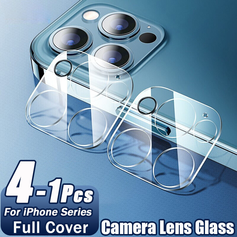 Film de protection d'objectif d'appareil photo HD, protecteur d'objectif, couverture complète, verre, iPhone 14, 15 Pro Max, 15 Plus, 13, 11, 12 Pro Max, Mini