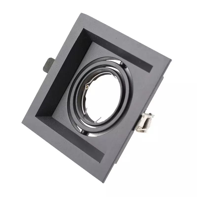 2 pz nero bianco quadrato incorporato soffitto a Led per GU10 MR16 lampadina raccordi supporto faretto telaio Downlight Fixture