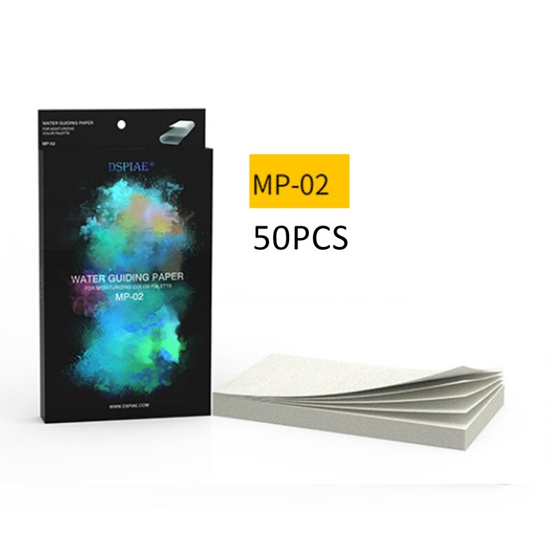 DSPIAE 50pcs MP-01 MP-02 MP-03 Hidratante paleta de cores para tintas à base de água Paleta de retenção de umidade para tintas acrílicas