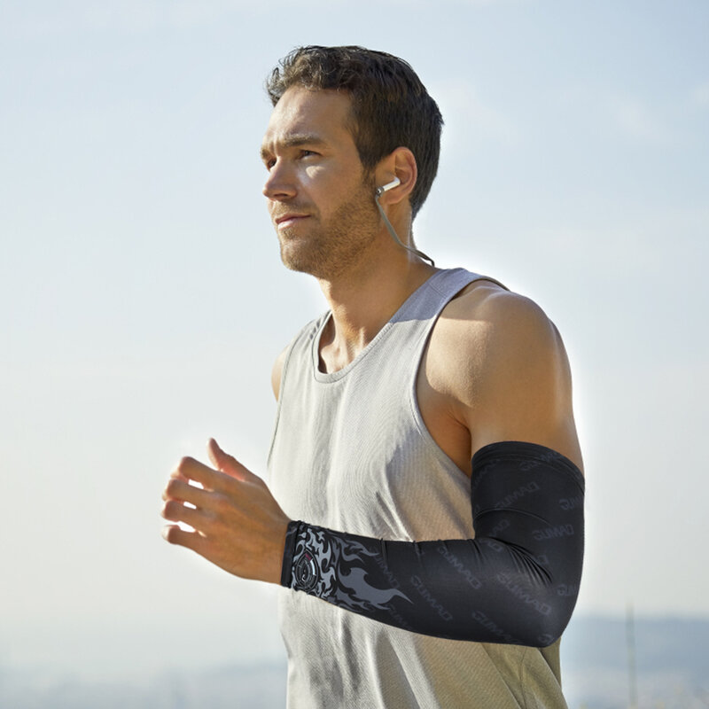 Ice InjArm-Couvre-bras anti-dérapant pour hommes et femmes, mancommuniste de protection solaire UV, sports, course à pied, basket-ball, cyclisme, été
