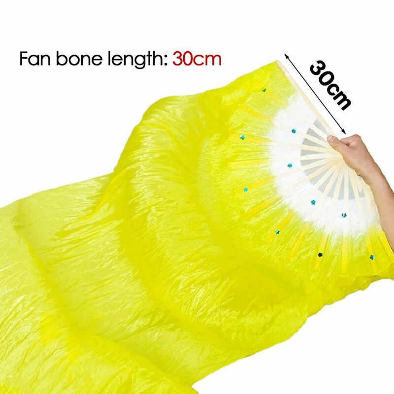 Ventilador de cor gradiente de dança do ventre para mulheres e crianças, imitação longa, Rayon Silk Fans, Dancer Practice, venda quente, 100 cm, 150 cm, 180cm