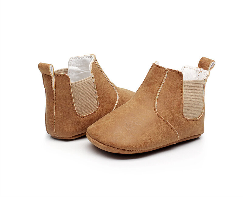 Sapatos de criança primeiro caminhante, mocassins infantis Prewalker, sapatos de menino menina, Soft PU Ankle Boots, calçado recém-nascido, berço, 0-24M