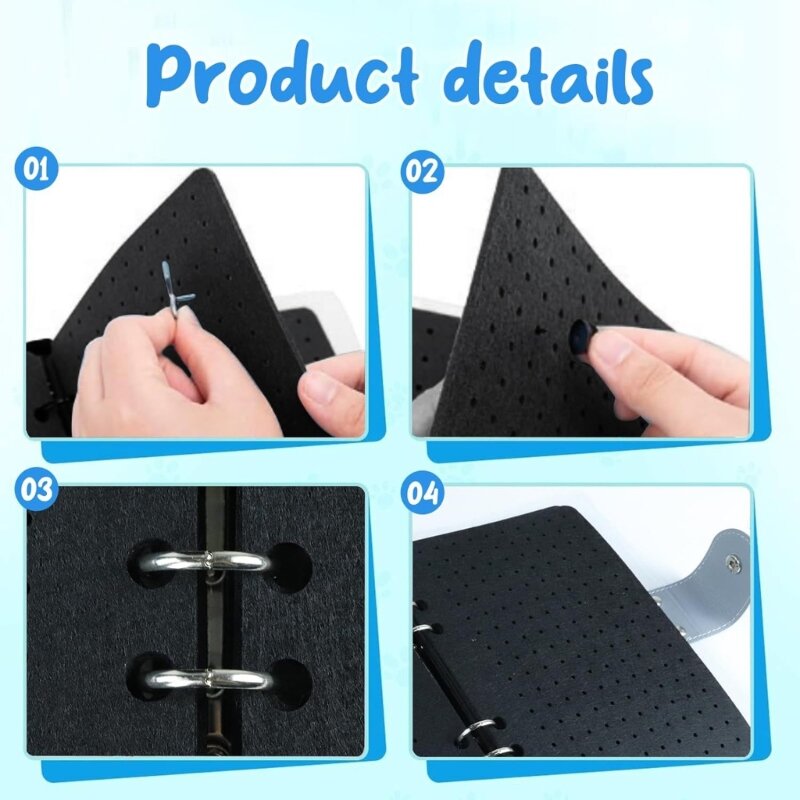 Elegant Pin Storage Case Practical Felt Pin Display Protective Cover Included Brooch Storage Holder Page