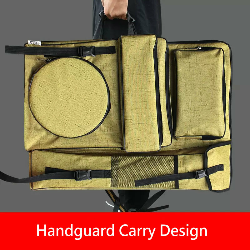 Nápoles amarelo Art Bag A2 Art Portfolio Case Grande Capacidade Waterproof Artist Bag For Art Supplies A2 Drawing Board Backpack