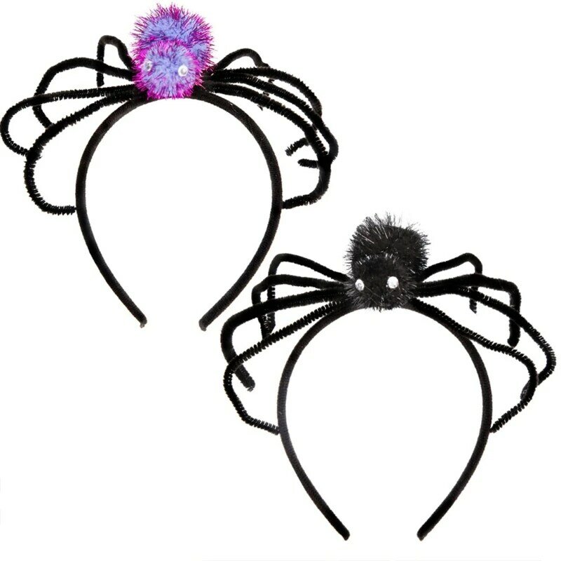 Mignon araignées décor cheveux cerceau femmes Spa lavage visage maquillage bandeau pour Photoshoots Halloween fête cheveux R7RF