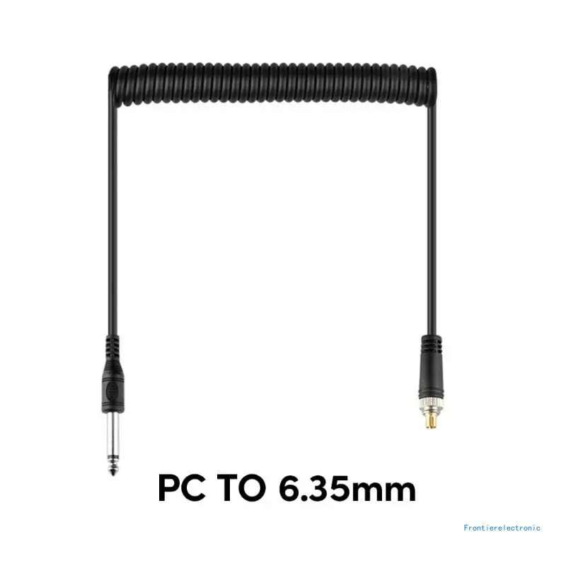 Kabel do synchronizacji lampy błyskowej ze złączem PC 2,5 mm, 3,5 mm i 6,35 mm Elastyczny i praktyczny DropShipping