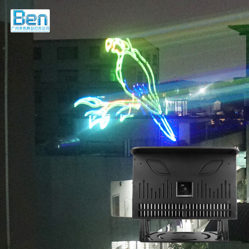Alta potência rgb animação laser luz 3d luz laser ilda dmx 512 laser projetor scanner efeito laser para festa de palco ao ar livre