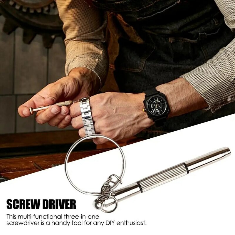 Screwdriver for Watch Remover, Repair Tool, 3 em 1, Screwdrivers, Reparando Watchbands, V2p4, alta qualidade