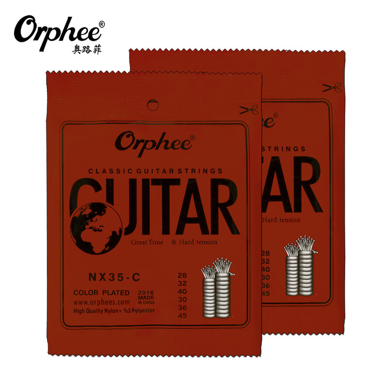 Orphee-ナイロンシルバーメッキクラシックギター弦、nx35c、ストリング、ギターパーツ、アクセサリー