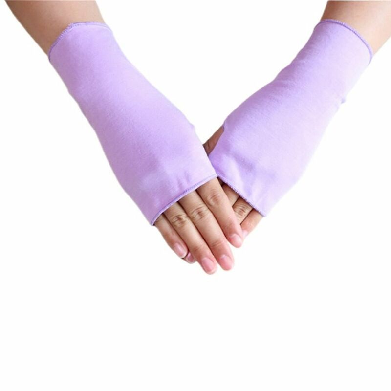Fashion Non-slip Summer Cycling Solid Color Sunshade Half-finger Gloves Fingerless Gloves Driving Mittens Sunscreen Gloves