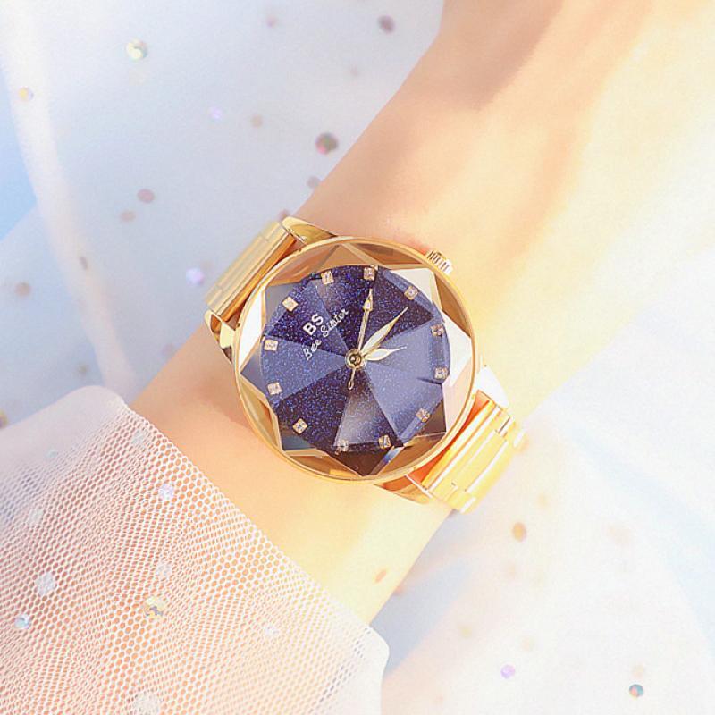 Luxury 2022 impermeabile orologio in cristallo oro rosa da donna cielo stellato orologi da polso da donna orologio da polso di marca superiore Relogio Feminino
