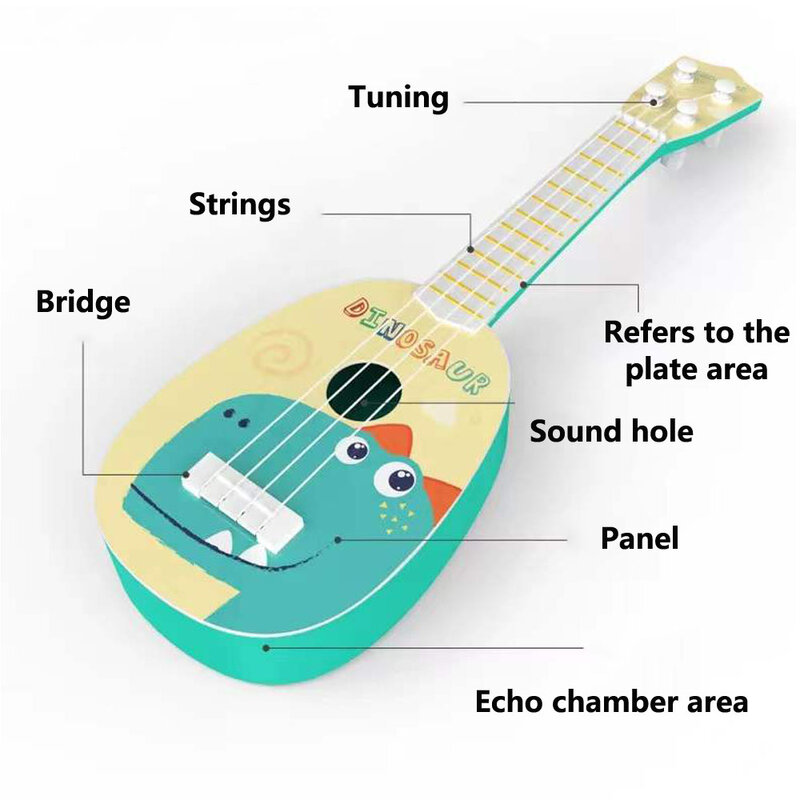 35cm strumento musicale per bambini Ukulele chitarra Mini 4 corde apprendimento precoce musica chitarra giocattolo giocattolo per bambini strumenti musicali regali