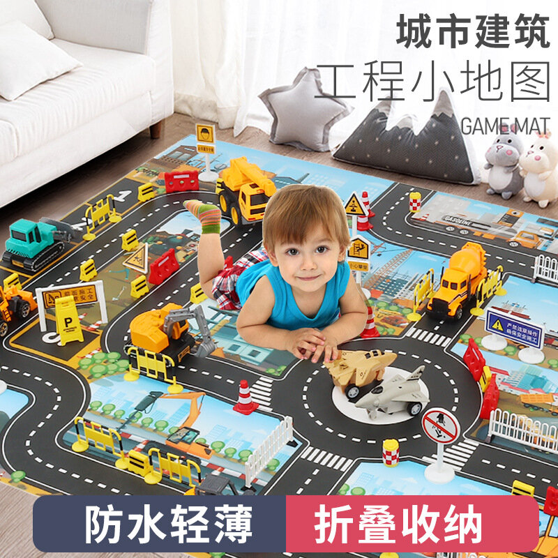 Children's Toy Game Pad 83*57 City Construction Site Engineering Traffic Parking Scene Map p237