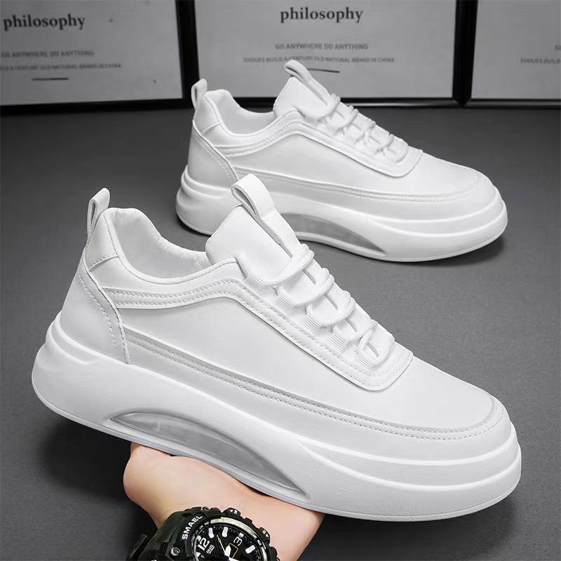 Men's Shoes 2024 Spring New Trendy All-Match Casual Sneaker Men's Thick-Soled Lightweight Non-Slip Breathable Trendy Shoes Men