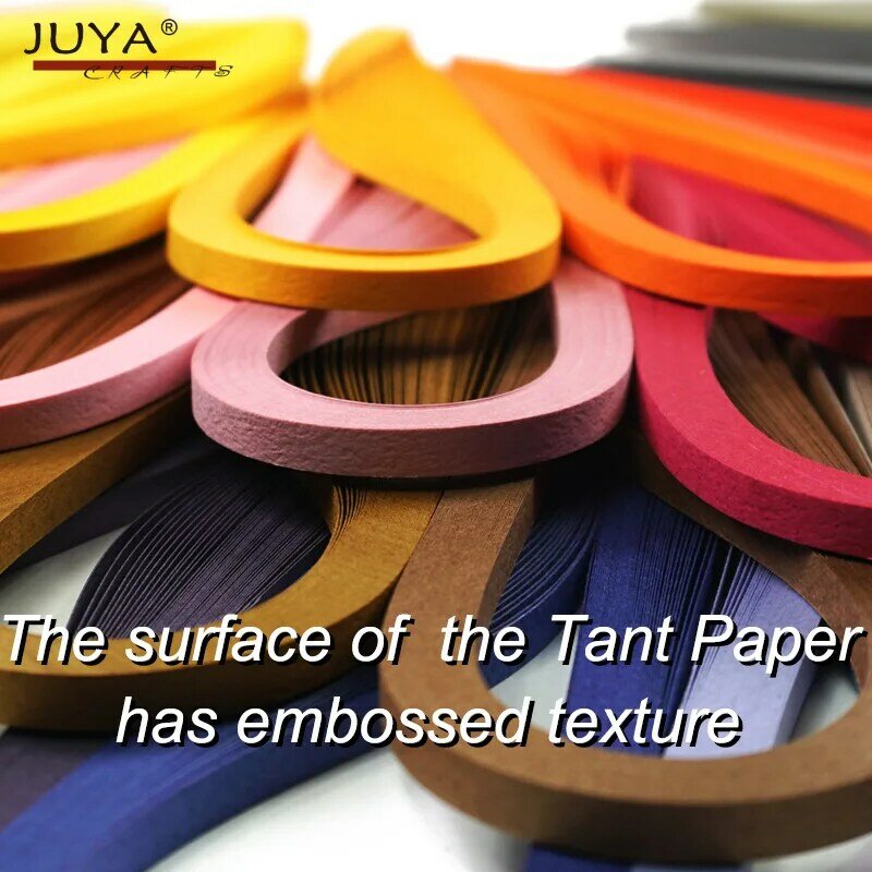 JUYA Tant juego de filigrana de papel, tiras de papel de buena calidad, 96 colores individuales, 1,5/3/5/7/10mm de ancho, 40 tiras por paquete