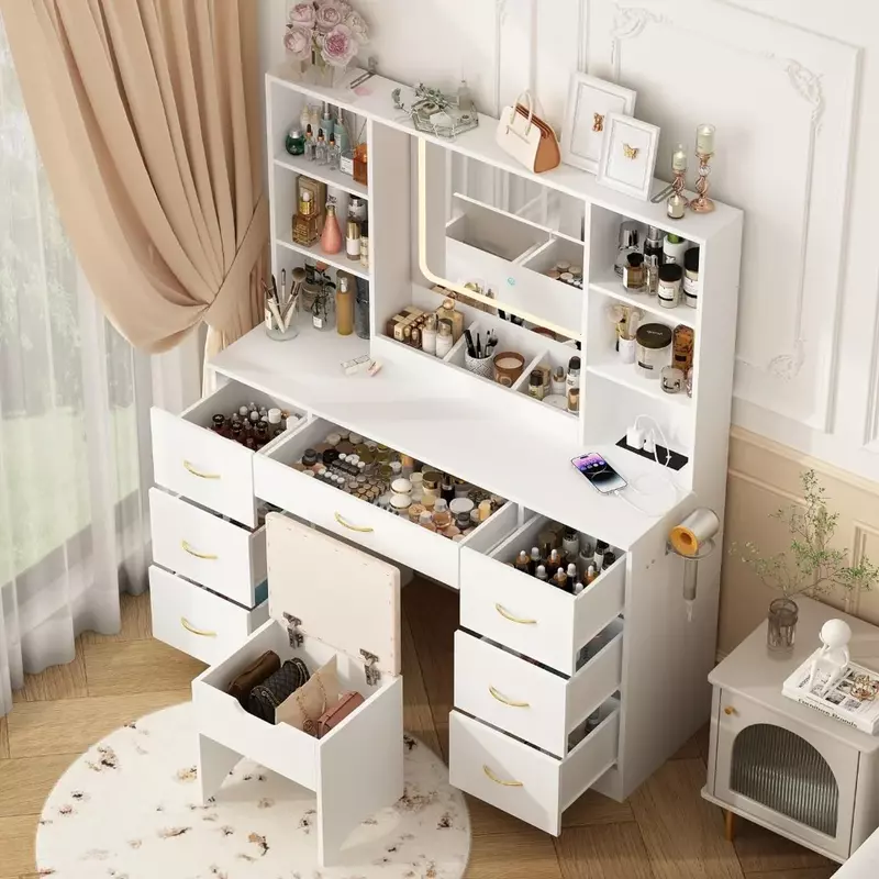家庭用または女の子用のLED家具セット,寝室の家具,洗面化粧台