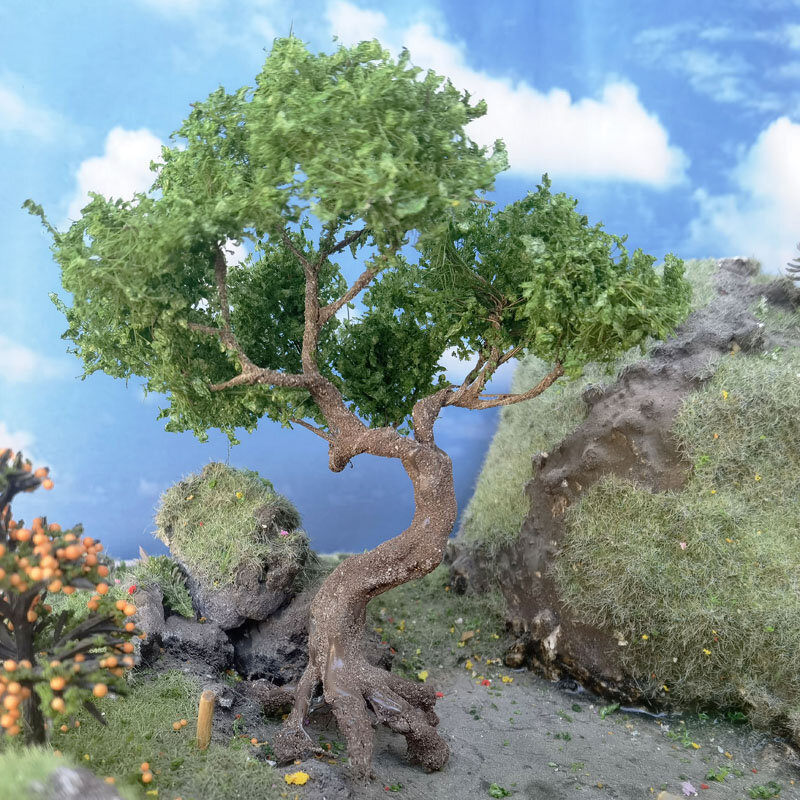 نموذج شجرة الصنوبر الجبلية ، شجرة سلك مصغرة ، المناظر الطبيعية حقل شجرة ، المواد الجدول الرمل العسكرية ، تخطيط السكك الحديدية القطار ، ذات جودة عالية