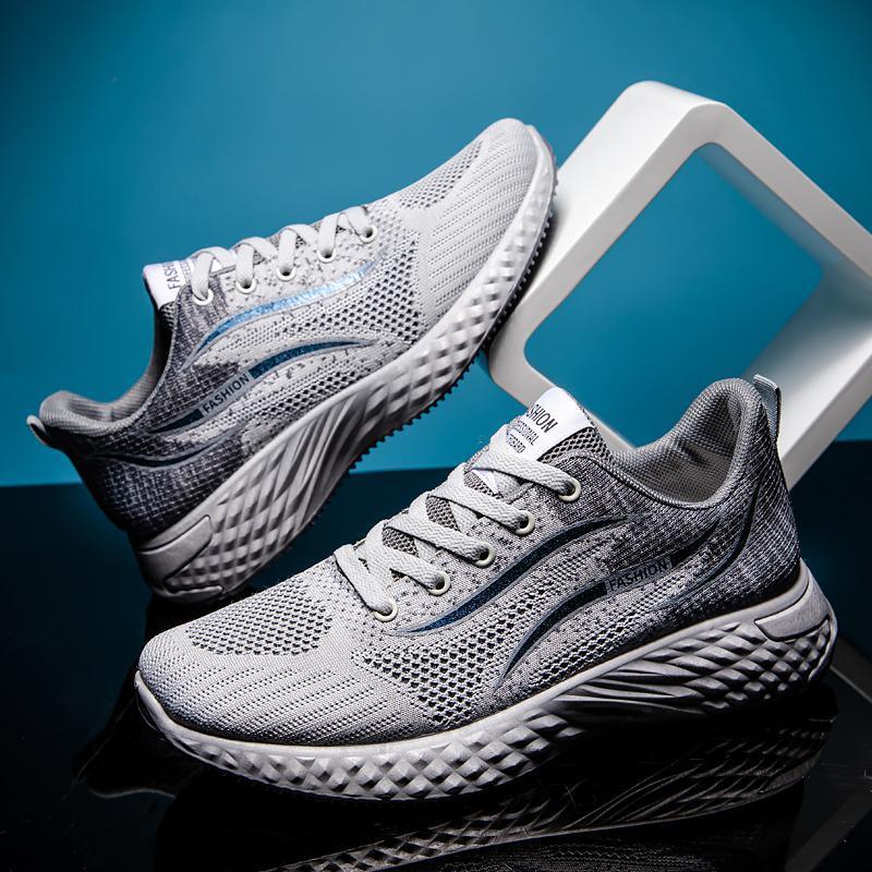 Men's Shoes 2023 New Autumn Fly Woven Mesh Breathable Thin Casual Youth Running Fashionable Sports Shoes